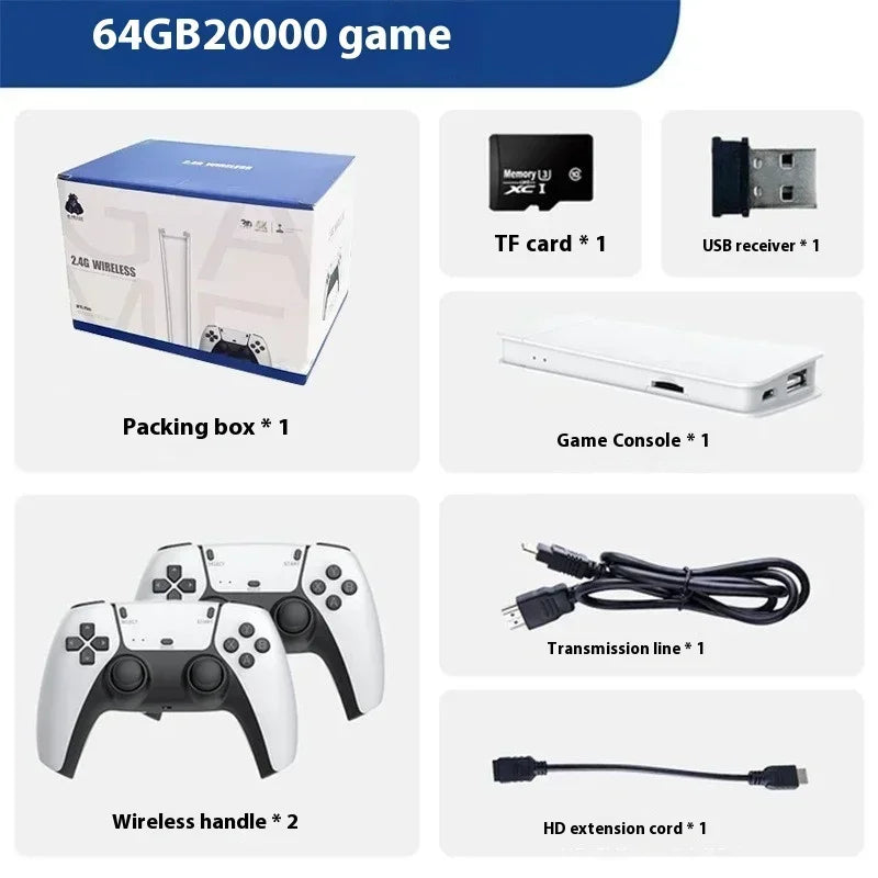 Retro Gaming Console | 2.4G Wireless Dual Gamepads | 64GB | 15,000+ Classic Games