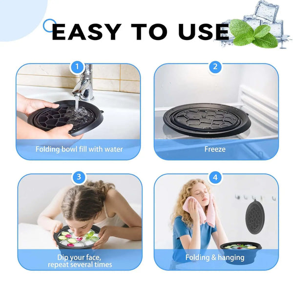 GlowPlunge™ — Foldable Ice Facial Basin for Depuffed, Glowing Skin