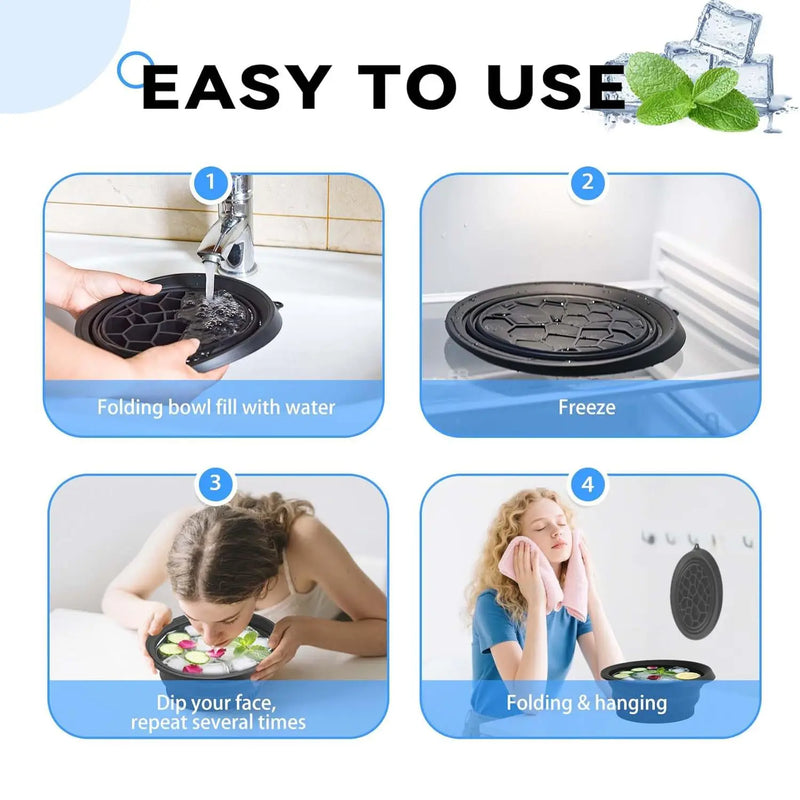 GlowPlunge™ — Foldable Ice Facial Basin for Depuffed, Glowing Skin