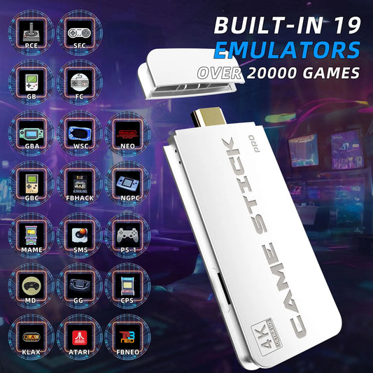 Retro Gaming Console | 2.4G Wireless Dual Gamepads | 64GB | 15,000+ Classic Games