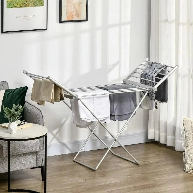 🛁 Freestanding Portable Lightweight Electric Heated Clothes & Towel Dryer with 18 Heating Rails