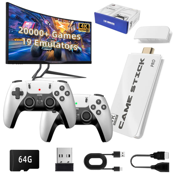 Retro Gaming Console | 2.4G Wireless Dual Gamepads | 64GB | 15,000+ Classic Games