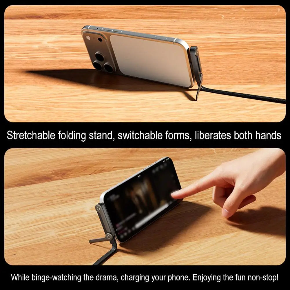 ElbowCharge Pro™ 240W Fast Charging Cable with Folding Phone Holder