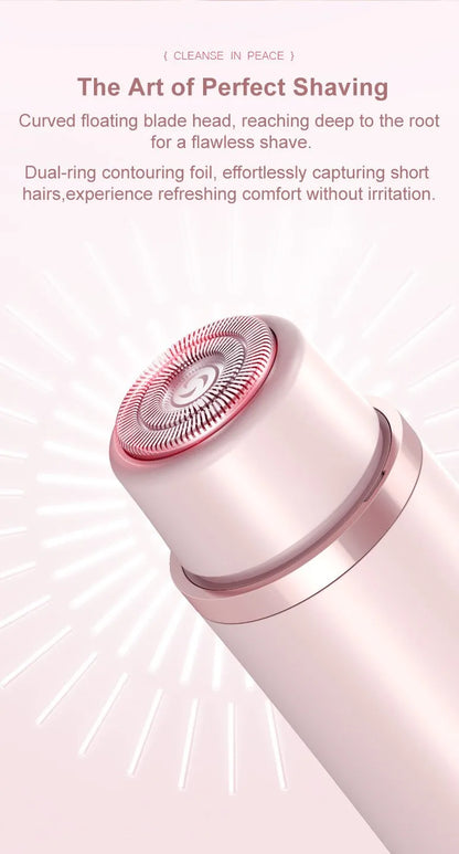 2-in-1 Women's Electric Razor & Bikini Trimmer – Painless Portable Epilator