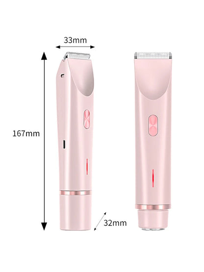 2-in-1 Women's Electric Razor & Bikini Trimmer – Painless Portable Epilator