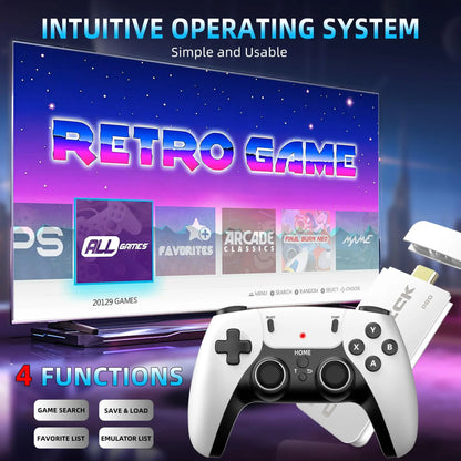 Retro Gaming Console | 2.4G Wireless Dual Gamepads | 64GB | 15,000+ Classic Games
