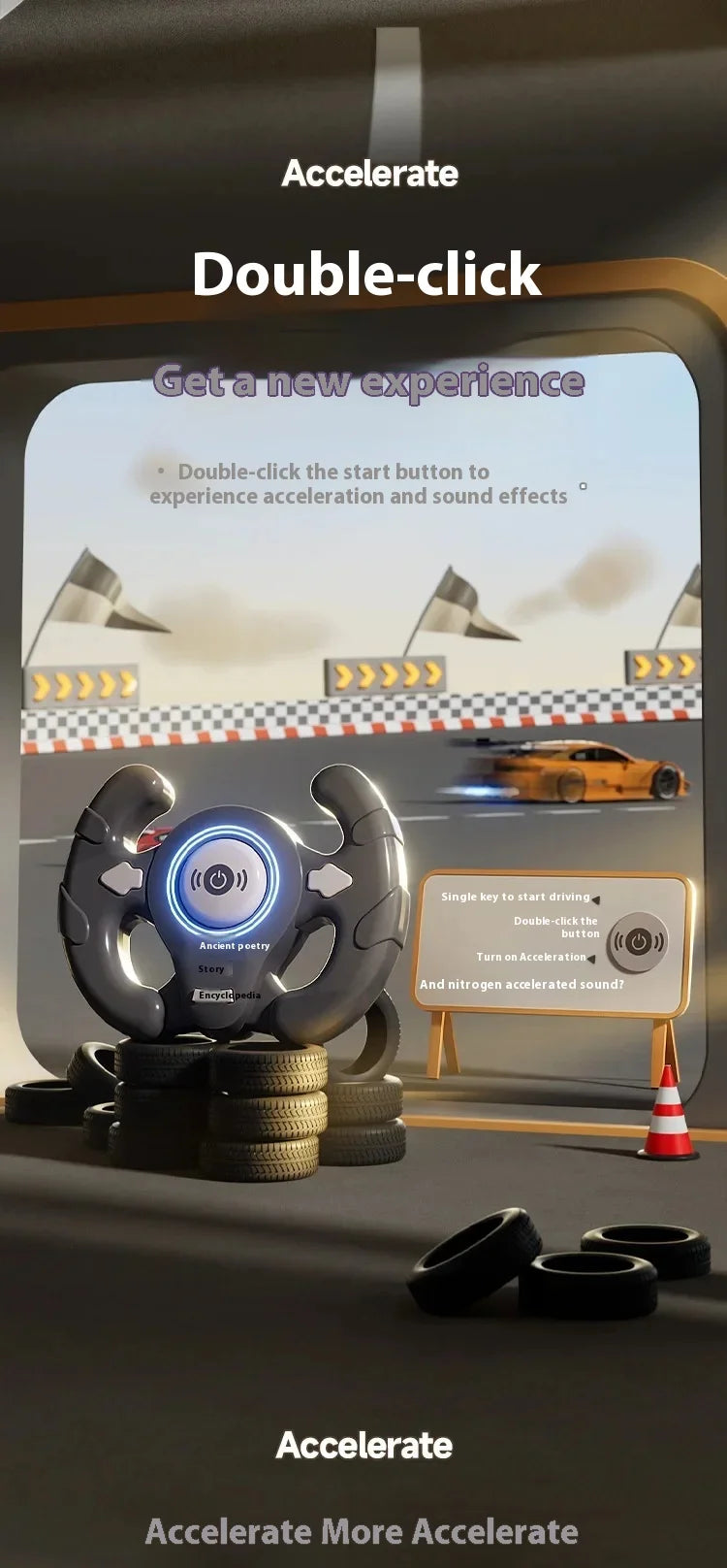 🏎️ PalmRace™ Handheld Racing Game Console