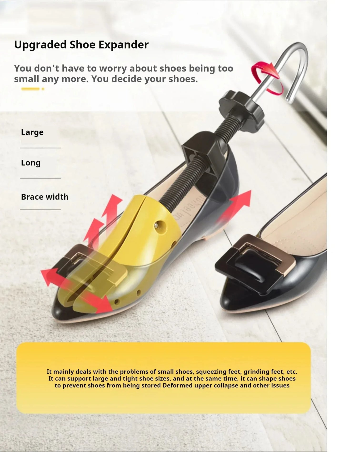 ProFit Adjustable Shoe Stretcher & Shoe Tree – Foot Width & Length Expander