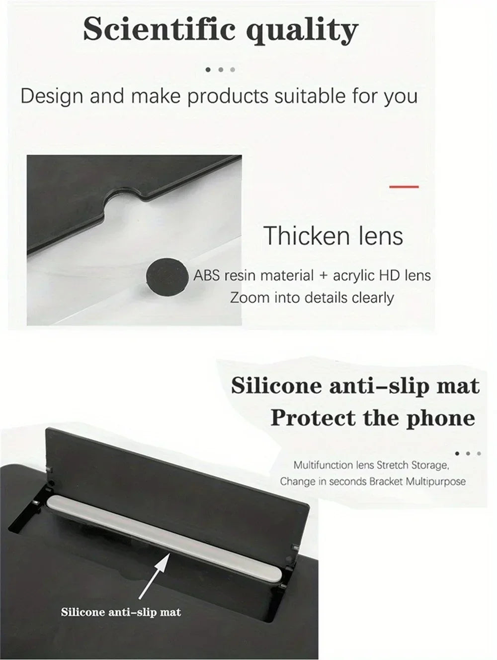 ZoomView™ Portable Phone Screen Magnifier