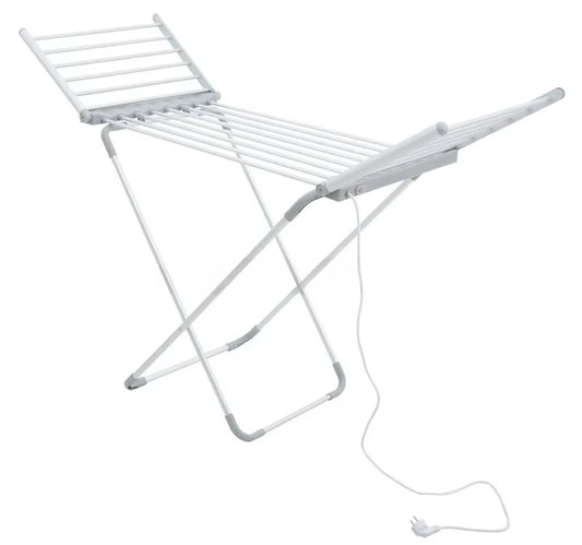 🛁 Freestanding Portable Lightweight Electric Heated Clothes & Towel Dryer with 18 Heating Rails