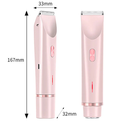2-in-1 Women's Electric Razor & Bikini Trimmer – Painless Portable Epilator