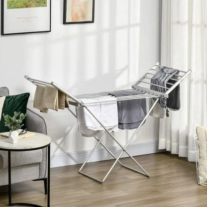 🛁 Freestanding Portable Lightweight Electric Heated Clothes & Towel Dryer with 18 Heating Rails