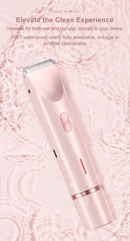 2-in-1 Women's Electric Razor & Bikini Trimmer – Painless Portable Epilator