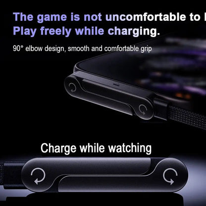 ElbowCharge Pro™ 240W Fast Charging Cable with Folding Phone Holder